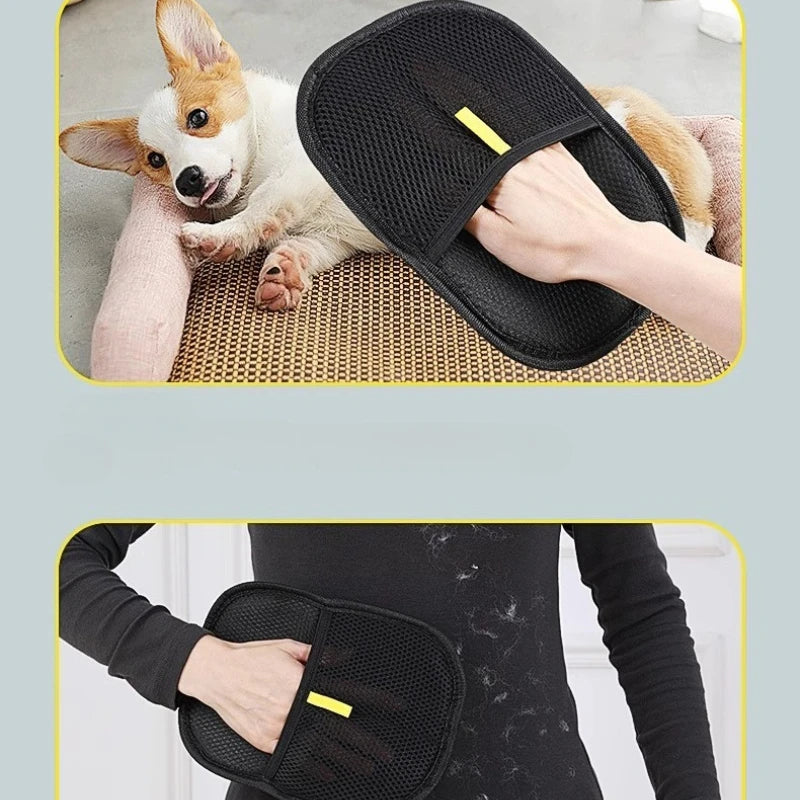 ROSEBELLER Reusable Pet Hair Remover Portable Washable Clothes Hair Dehairing Gloves Pet Cleaning Products Pet Accessories