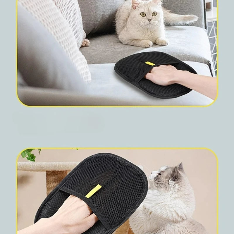 ROSEBELLER Reusable Pet Hair Remover Portable Washable Clothes Hair Dehairing Gloves Pet Cleaning Products Pet Accessories